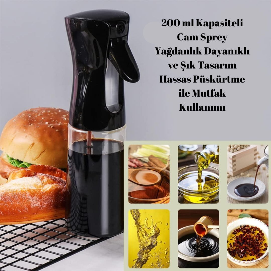 200%20ml%20Kapasiteli%20Cam%20Sprey%20Yağdanlık%20Dayanıklı%20ve%20Şık%20Tasarım%20Hassas%20Püskürtme%20ile%20Mutfak%20Kullanımı