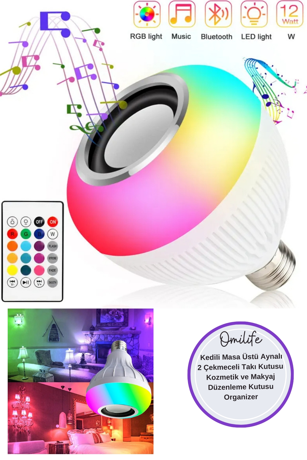 Bluetooth%20Hoparlörlü%20Uzaktan%20Kumandalı%20Rgb%20Akıllı%20Led%20Ampul